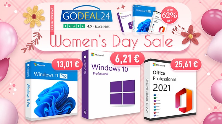Godeal24 offre jusqu’à 62% de réduction sur des clés Windows 10/11 et Office !