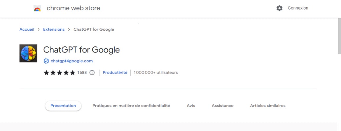 Crédits : ChatGPT for Google