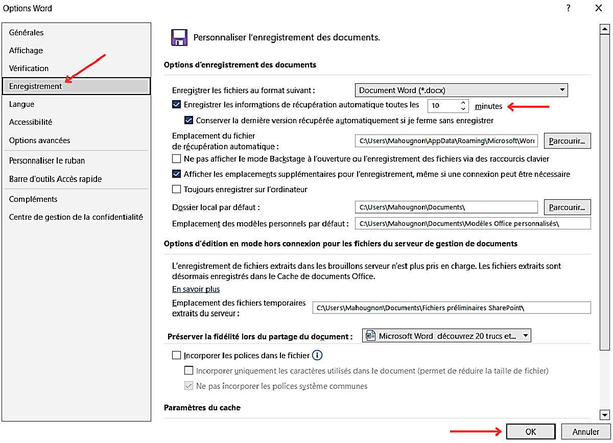 Microsoft-Word-Enregistrement