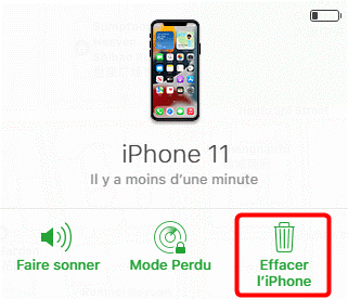 Effacer l’iPhone