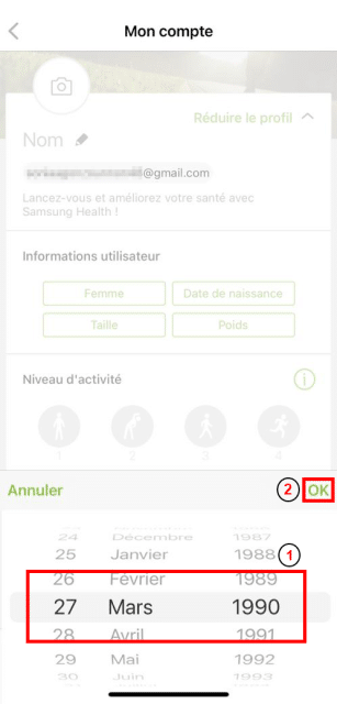 Renseignement de la date de naissance - © Crédit : fredzone.org