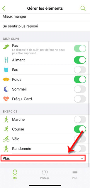 Menu Gestion des éléments - © Crédit : fredzone.org