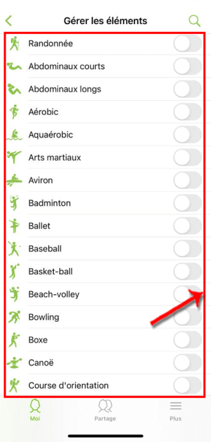 Samsung Health activités - © Crédit : fredzone.org