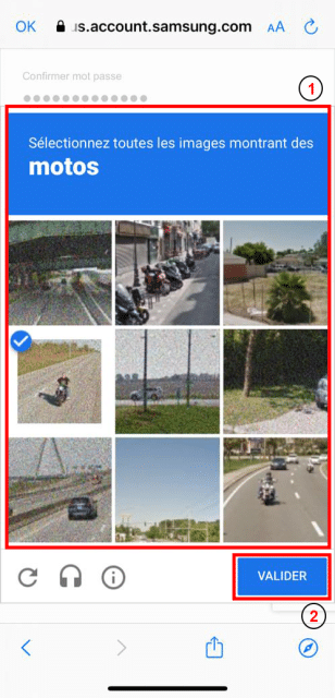Sélectionner les images demandées par Captcha - © Crédit : fredzone.org