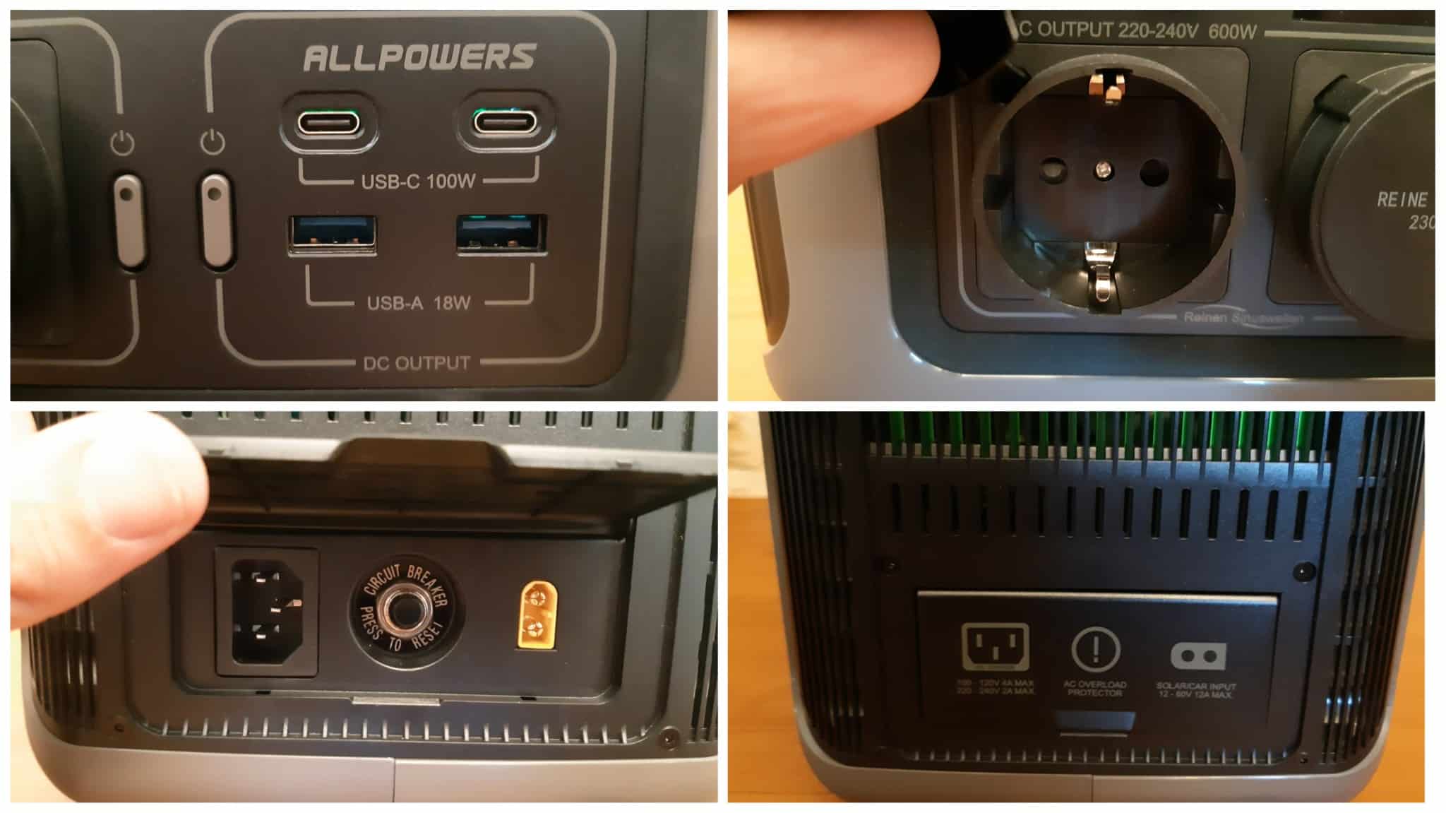 Centrale électrique portable ALLPOWERS R600—600W, 299Wh avec batterie