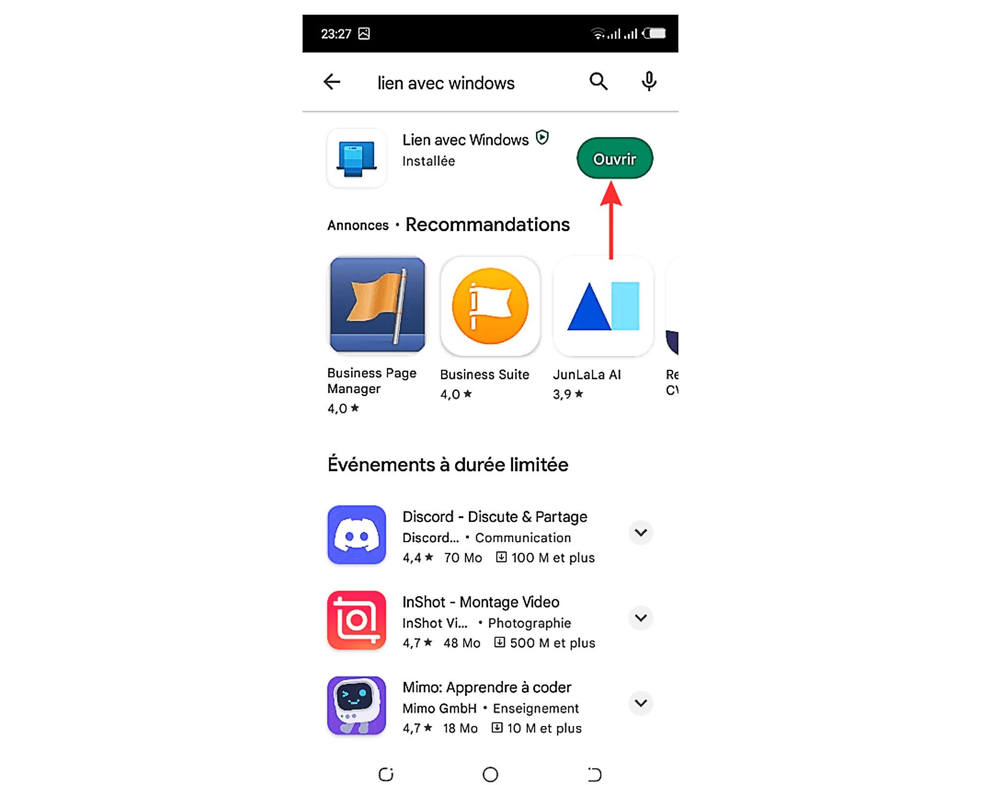 Synchroniser-Un-Android-Lien-Ouvrir