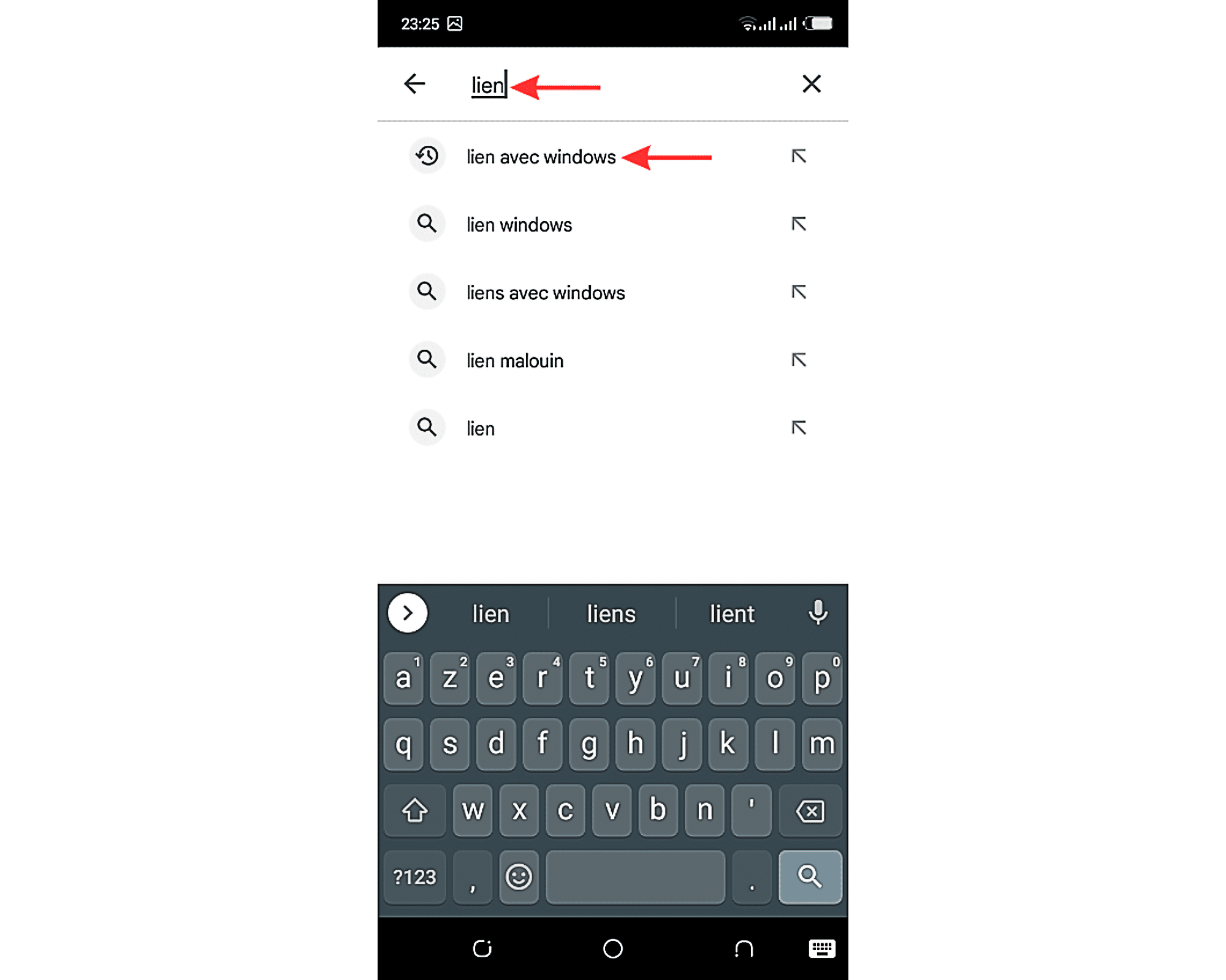 Synchroniser-Un-Android-Lien