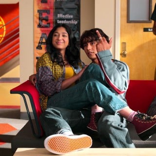 Never Have I Ever. (L to R) Maitreyi Ramakrishnan as Devi, Michael Cimino as Ethan in episode 404 of Never Have I Ever. Cr. Courtesy Of Netflix © 2023