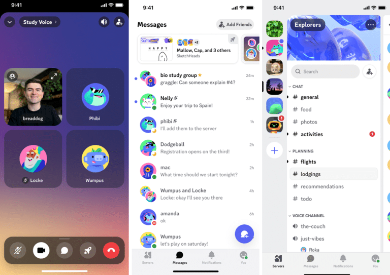 L'application mobile Discord remaniée