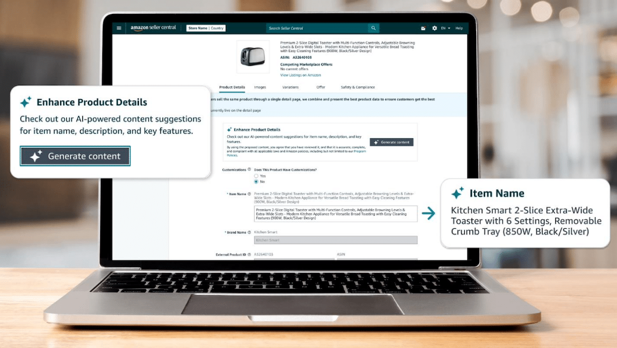 Amazon dévoile “Enhance My Listing”, son nouvel outil IA pour révolutionner les fiches produits !